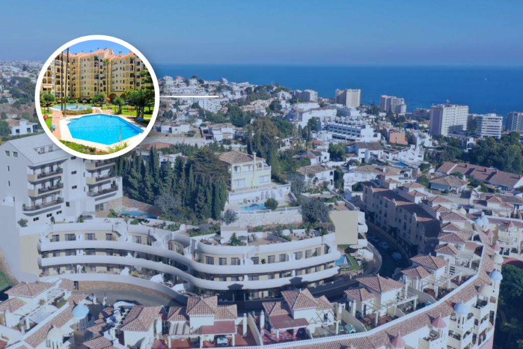 Beachfront apartments for sale in Fuengirola near train and amenities