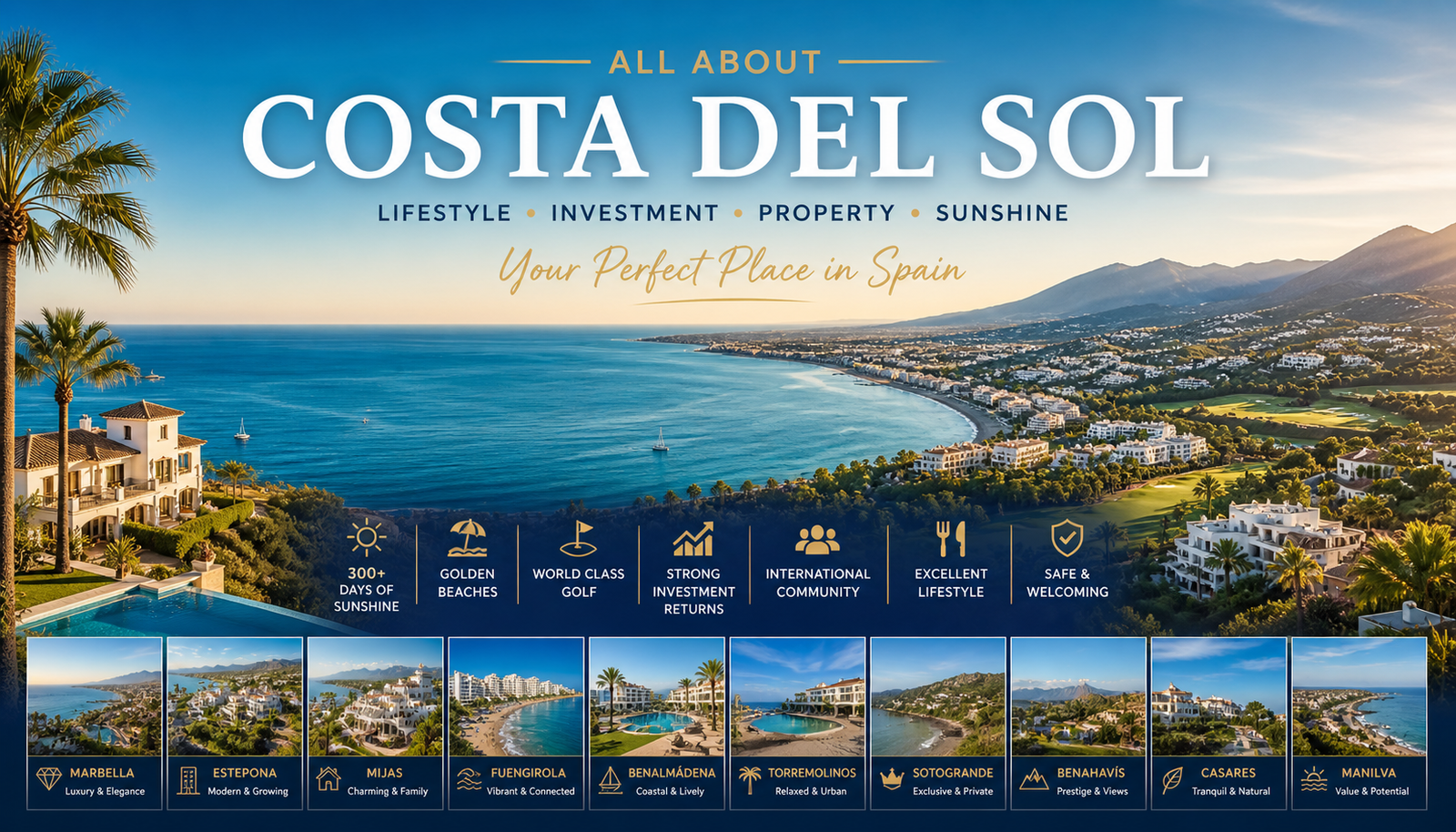 Costa del Sol Spain lifestyle property map Marbella Estepona Mijas Fuengirola Benalmadena homes for sale